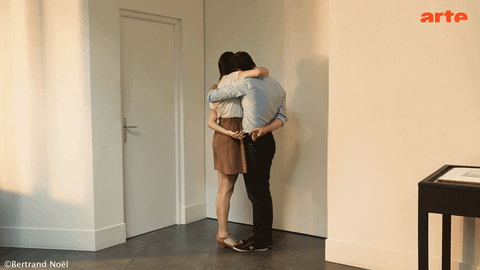 couple hug love GIF by ARTEfr