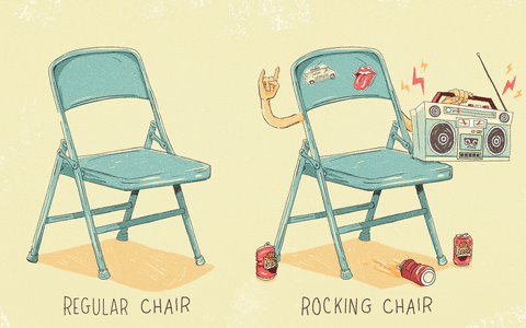 Punk Rock Chair GIF by Dan Blaushild - Find & Share on GIPHY