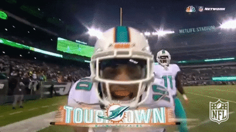 Miami Dolphins Kiss GIF by NFL