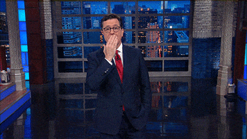 stephen colbert sexy kiss GIF by The Late Show With Stephen Colbert