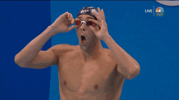 nosemouth wow tongue swimming olympics GIF