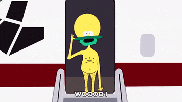 excited airplane GIF by South Park 