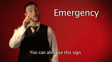 sign language emergency GIF by Sign with Robert