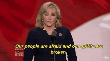 mary fallin our people are afraid and our spirits are broken GIF by Election 2016