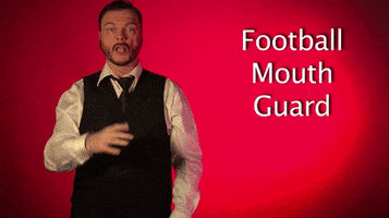 sign language football mouth guard GIF by Sign with Robert