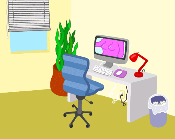 Office Porn Gif - Computer Creeper GIF by Annie Gugliotta - Find & Share on GIPHY