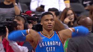 shake it off russell westbrook GIF by NBA