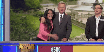excited jump for joy GIF by Wheel of Fortune