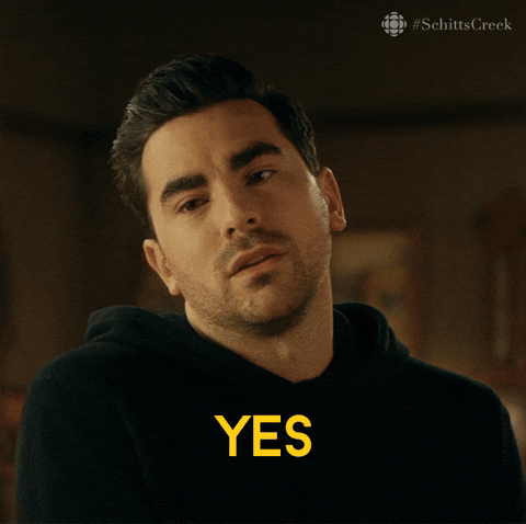 Schitts Creek Yes GIF by CBC by cbc