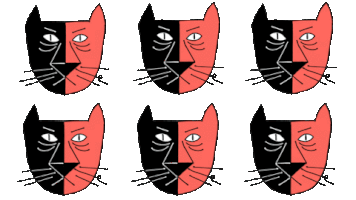 wobbyclub cats wobbyclub halftruth graphicmatters Sticker