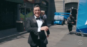 Skipping Stephen Colbert GIF by Emmys