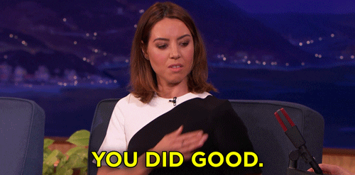 Aubrey Plaza Good Job GIF by Team Coco