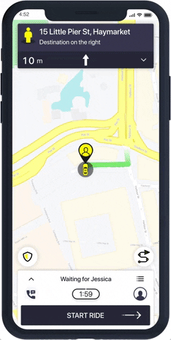 ridefair mobile design iphone sydney GIF