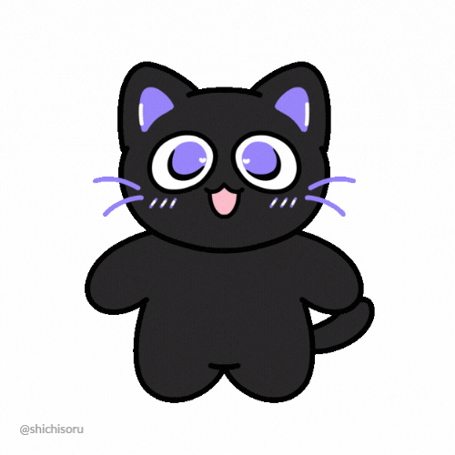 Black Cat Mimi GIF by shichisōru