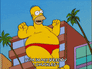 homer simpson beach GIF