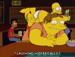 Laughing Hysterically Episode 1 GIF by The Simpsons