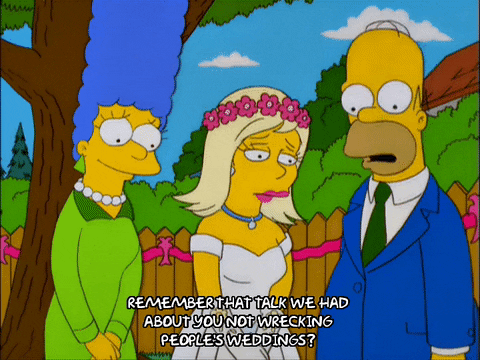 Homer Simpson Wedding GIF Find & Share on GIPHY