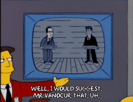 Black And White Nixon GIF by The Simpsons