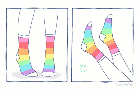 good vibes socks GIF by Caro Martini