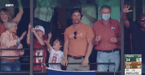 matthew mcconaughey touchdown GIF by ESPN College Football