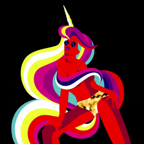 thelot-creative unicorn unicorn lady GIF