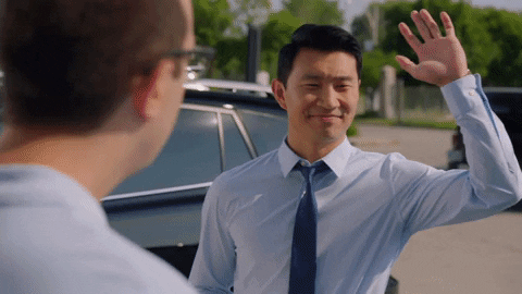 Awkward Wave GIF by Kim's Convenience - Find & Share on GIPHY
