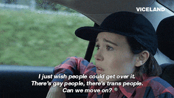 Ellen Page Trans GIF by GAYCATION with Ellen Page and Ian Daniel