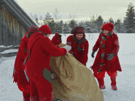 santa claus office christmas GIF by The Elves!