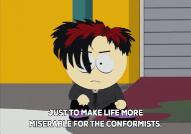 Hair Goth GIF by South Park - Find & Share on GIPHY