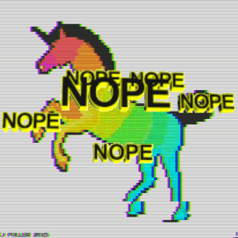 mare no nope unicorn GIF