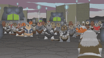 crowd threatening GIF by South Park 