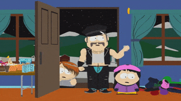 hiding running GIF by South Park 