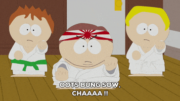 eric cartman jump GIF by South Park 