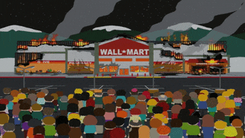 burning wall mart GIF by South Park 