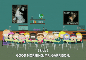 classroom hello GIF by South Park 