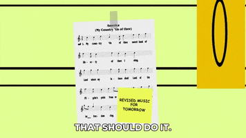 post it note sheet music GIF by South Park 