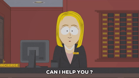 Questioning Receptionist GIF by South Park - Find & Share on GIPHY