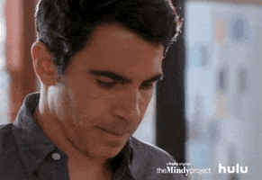 TV gif. Chris Messina as Danny on The Mindy Project. He sees something that automatically makes him put his head in his heads, facepalming with shame.