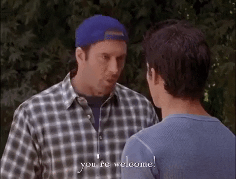 de nada youre welcome GIF by Gilmore Girls