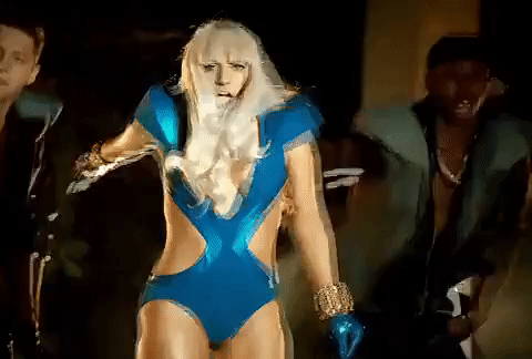 lady gaga poker face blue outfit
