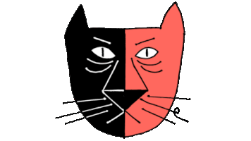 wobbyclub cats graphicmatters wobby.club half-truth Sticker