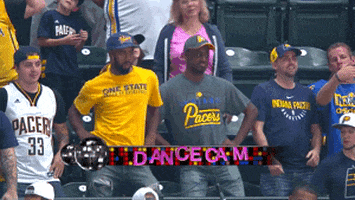 pumped up pacers fans GIF by NBA