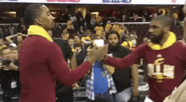 cleveland cavaliers hand shake GIF by NBA