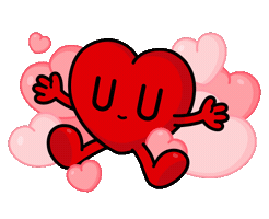 Happy Heart Sticker by Kurt Wu