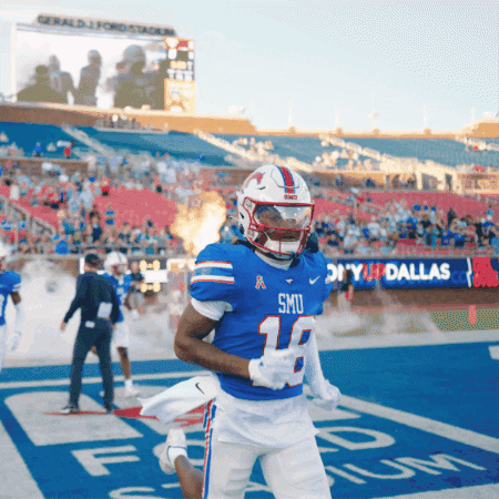 Sport Turn Me Up GIF by SMU Football