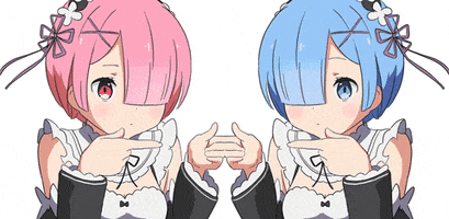 vonpro anime twins ram rem GIF