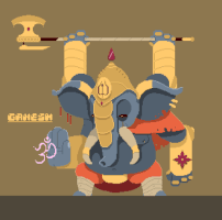 #Ganesh #Animal #God #Pixel #Fighting #Game GIF