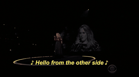 Image result for adele gif hello from the other side"