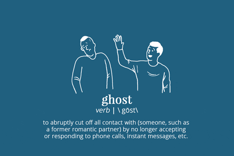 ghosting ghost definition GIF by merriam-webster