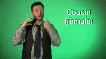 sign language cousin GIF by Sign with Robert